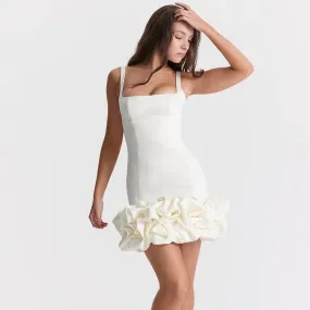 3D floral short dress