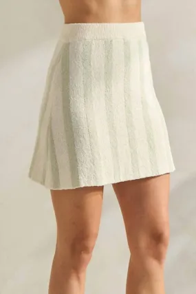 Able - Striped Terry Sweater Skirt