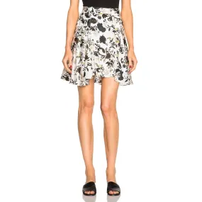 A.L.C. - Brien Silk Blend Floral Ruffled Mini Skirt