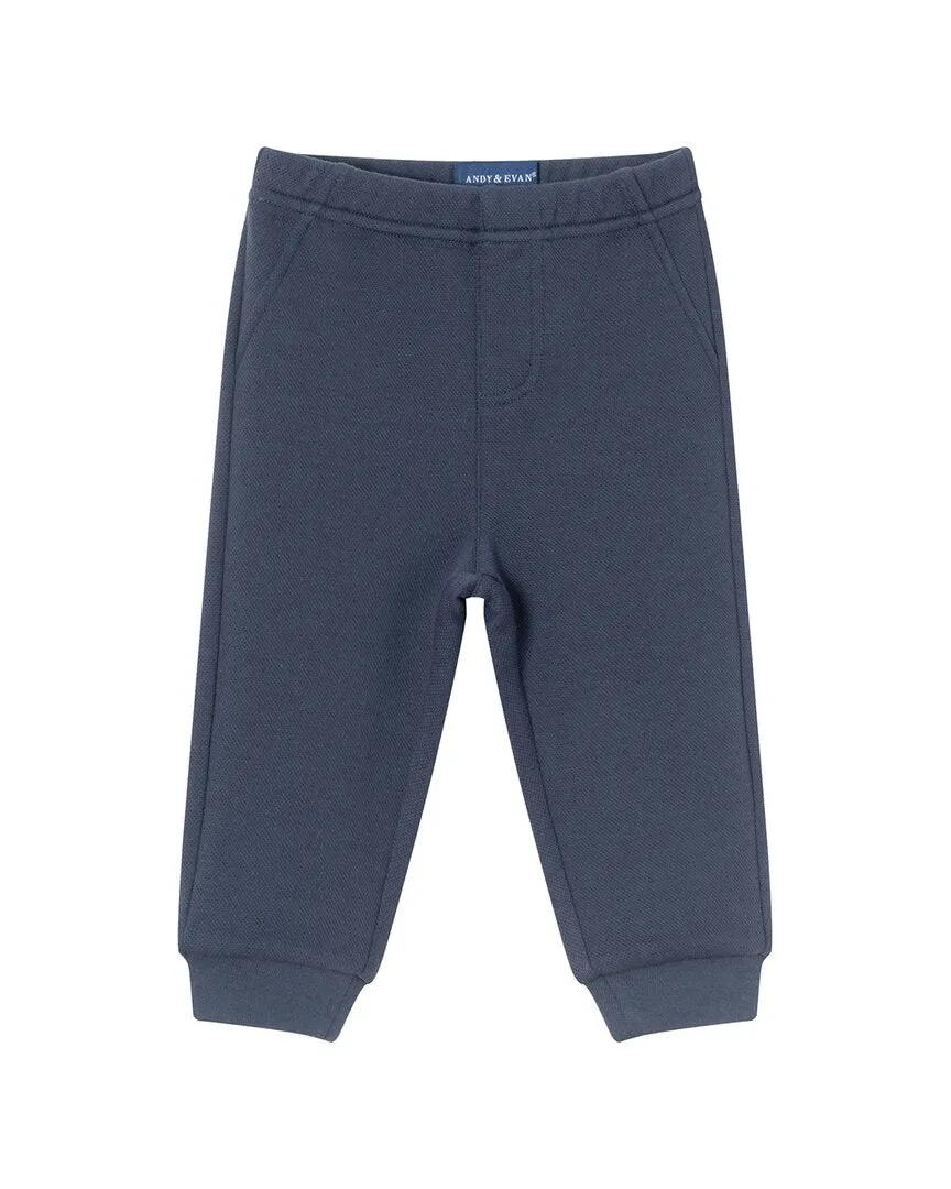 Andy & Evan Suspender Shirtzie & Pique Pant Set