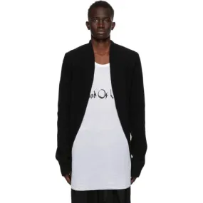 Ann Demeulemeester Black Rib Knit Cardigan