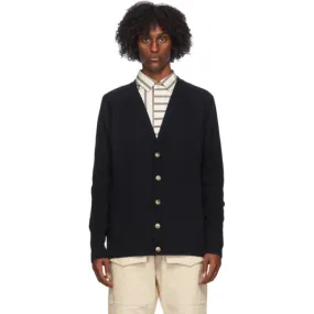 Barena Navy Virgin Wool Paluelo Cardigan