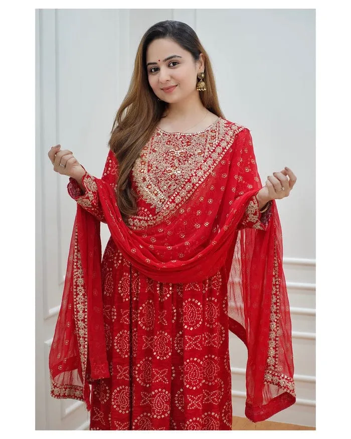 Beautiful Designer Sharara Set with Short Anarkali Top