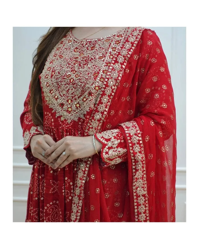 Beautiful Designer Sharara Set with Short Anarkali Top