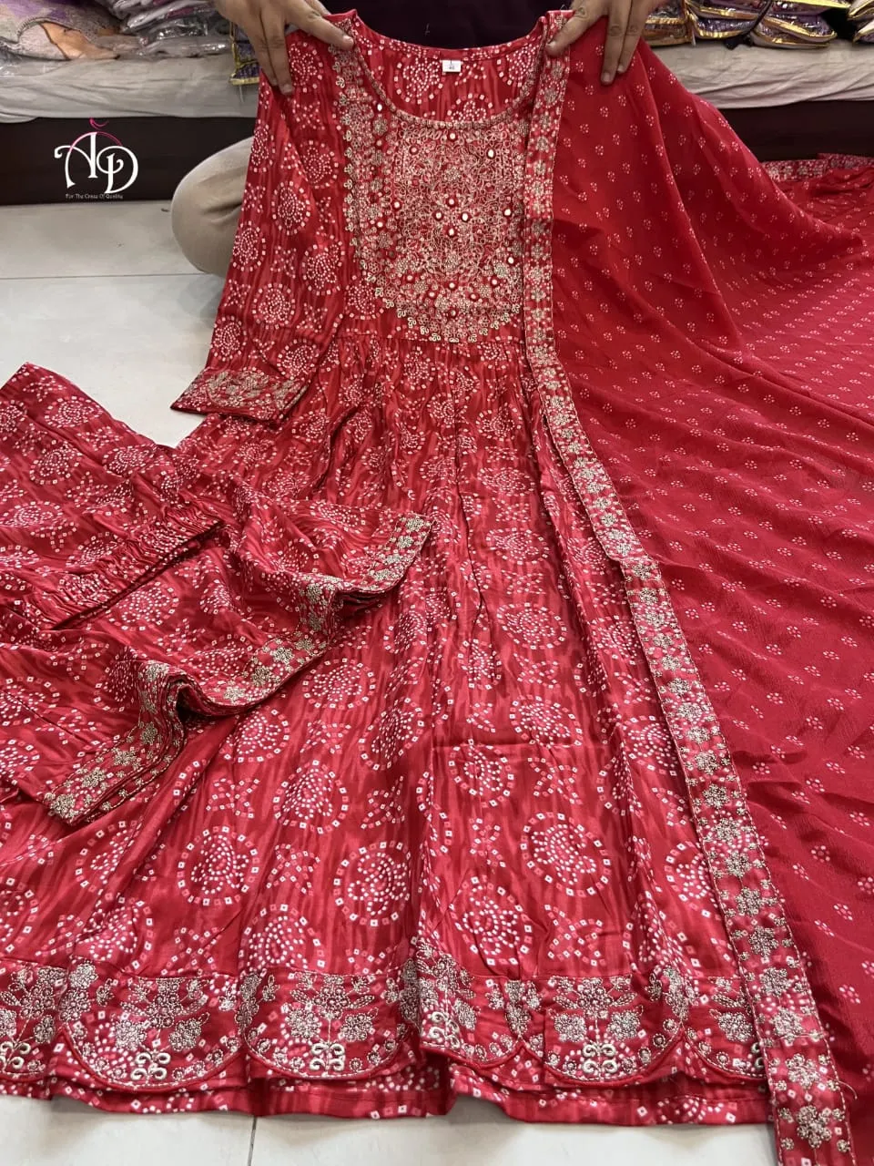 Beautiful Designer Sharara Set with Short Anarkali Top