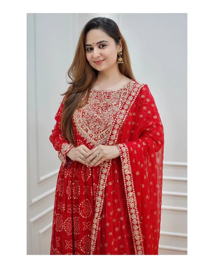 Beautiful Designer Sharara Set with Short Anarkali Top