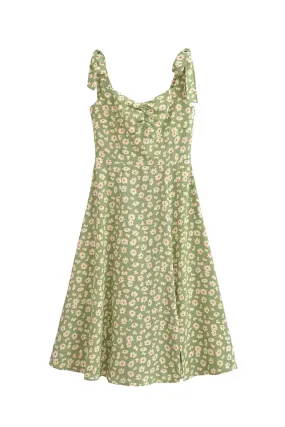 'Bella' Floral Printed Suspender Dress