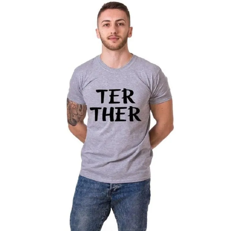 Better together couple gray shirts
