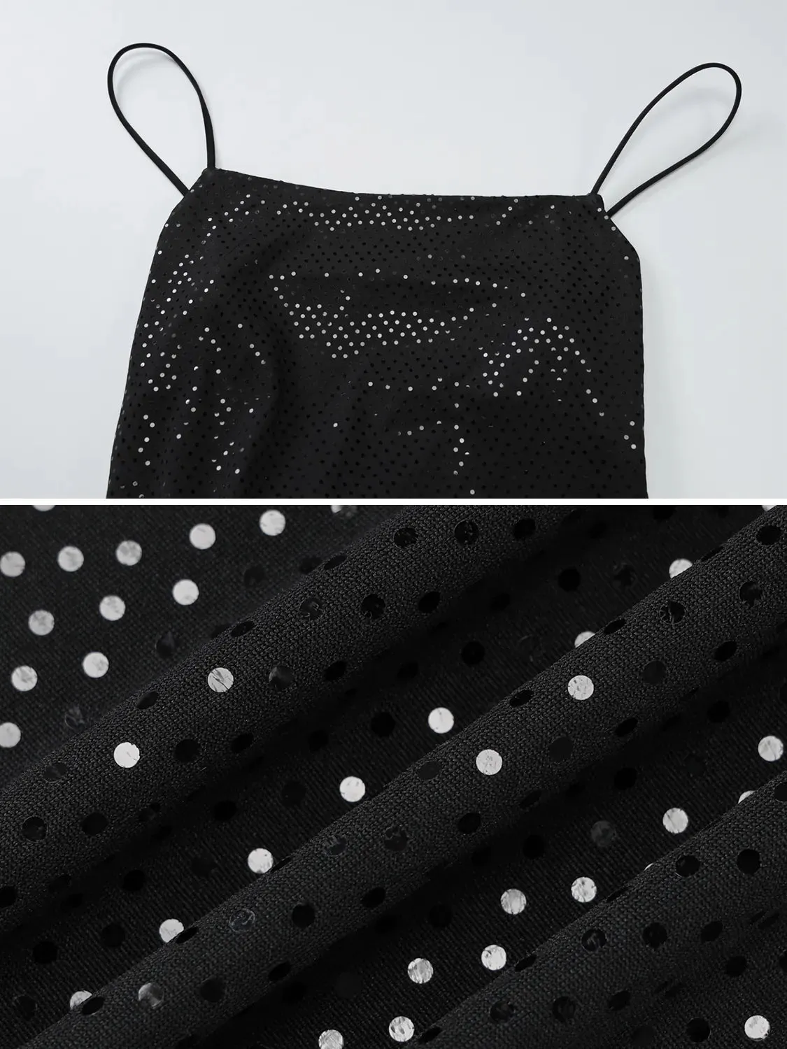 Black solid fishtail suspender dress
