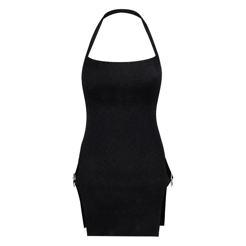 black suspender dress  KF70242