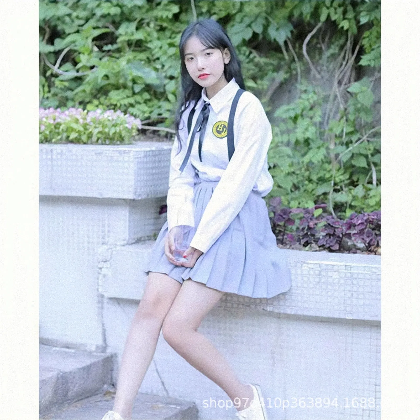 Boys Girls Junior High School Class White Shirt Skirt Pants Uniform Suit Set Performance JK Uniform