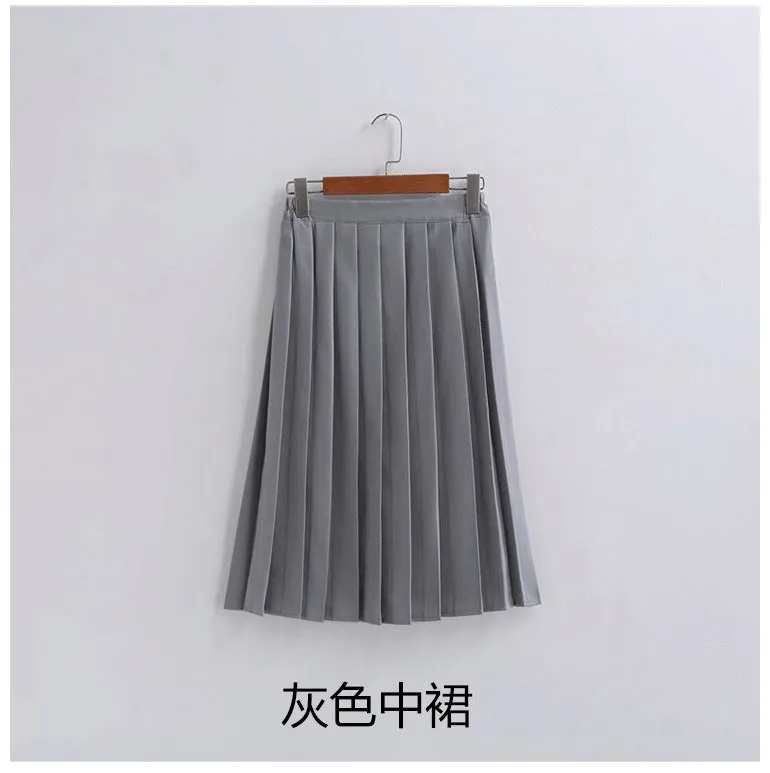 Boys Girls Junior High School Class White Shirt Skirt Pants Uniform Suit Set Performance JK Uniform