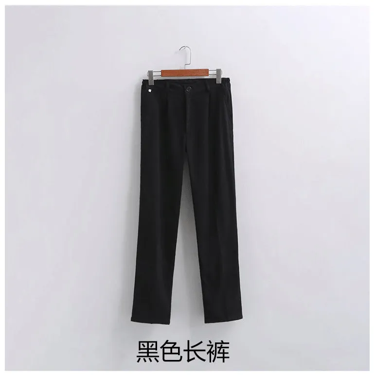 Boys Girls Junior High School Class White Shirt Skirt Pants Uniform Suit Set Performance JK Uniform