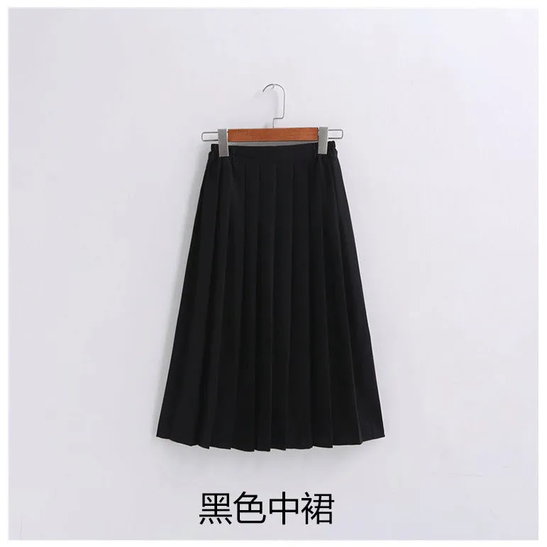 Boys Girls Junior High School Class White Shirt Skirt Pants Uniform Suit Set Performance JK Uniform
