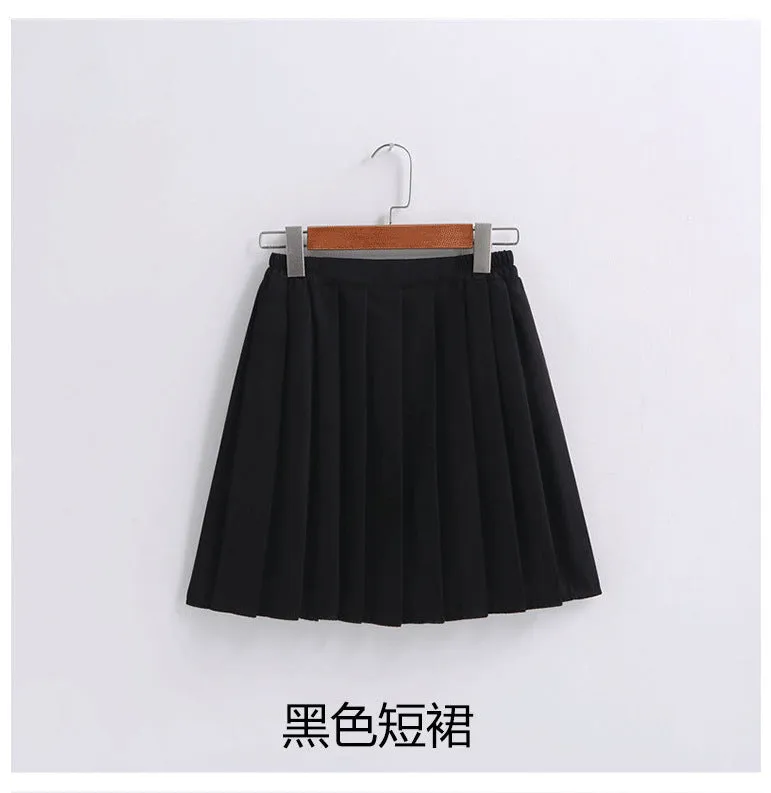 Boys Girls Junior High School Class White Shirt Skirt Pants Uniform Suit Set Performance JK Uniform