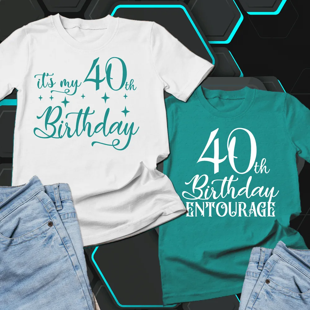 (CHOOSE YOUR AGE!) Custom 40th Birthday tshirts, Birthday Entourage Shirts, Matching Birthday Squad shirts