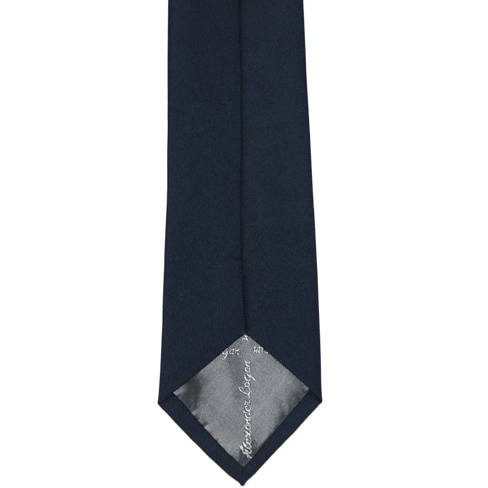 Dark Navy Blue Matte Finish Necktie, 3" Width