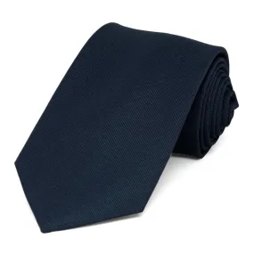 Dark Navy Blue Matte Finish Necktie, 3" Width