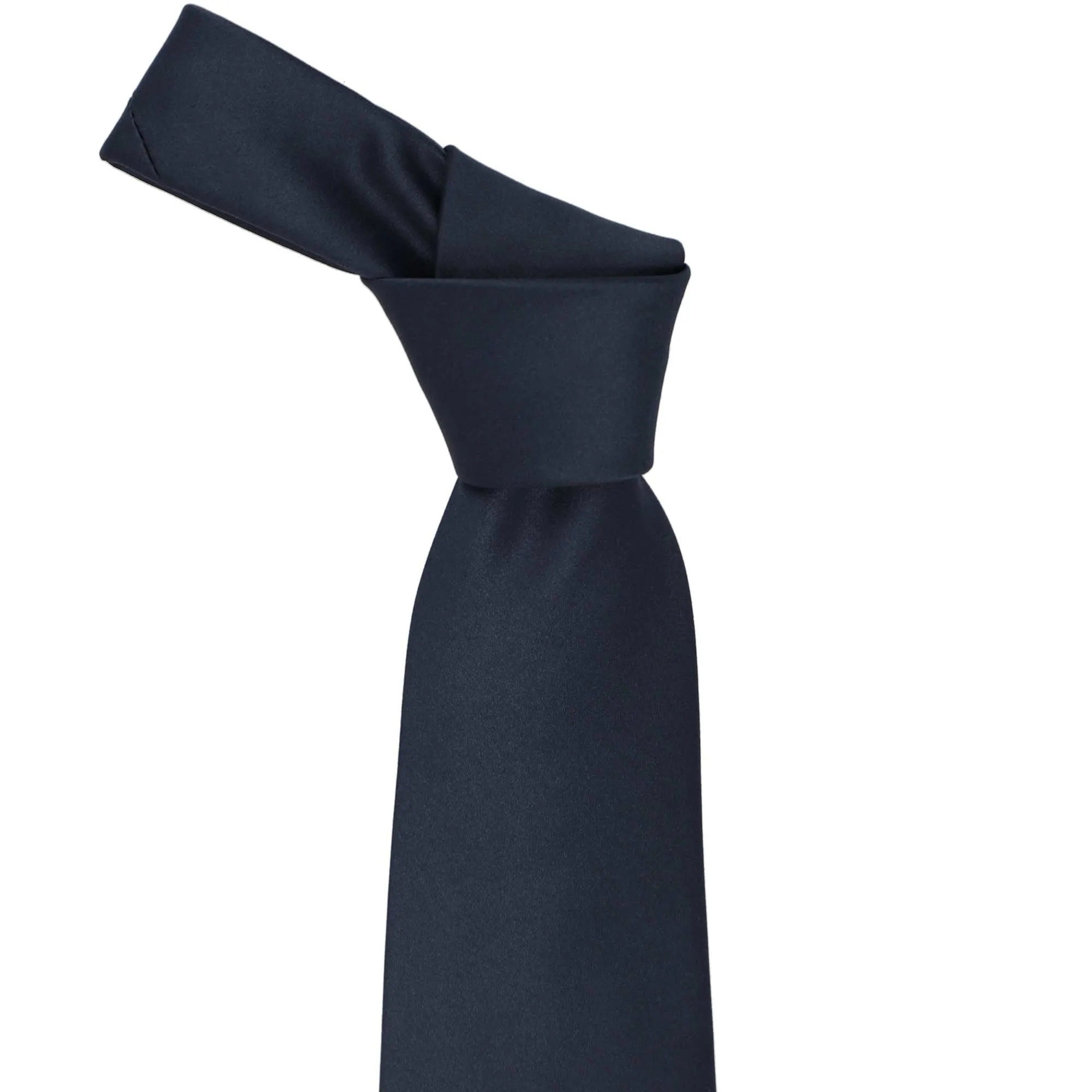 Dark Navy Blue Solid Color Necktie