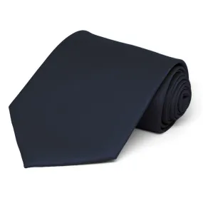 Dark Navy Blue Solid Color Necktie
