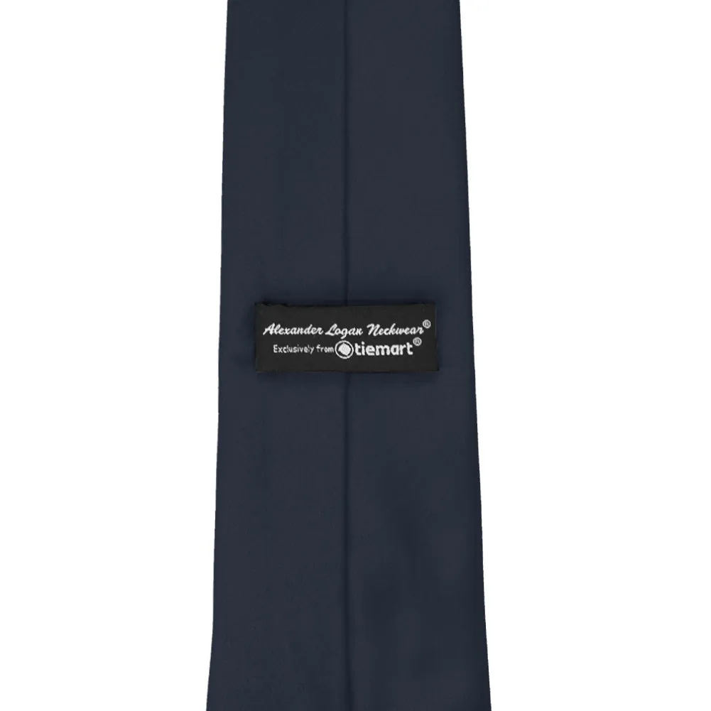 Dark Navy Blue Solid Color Necktie