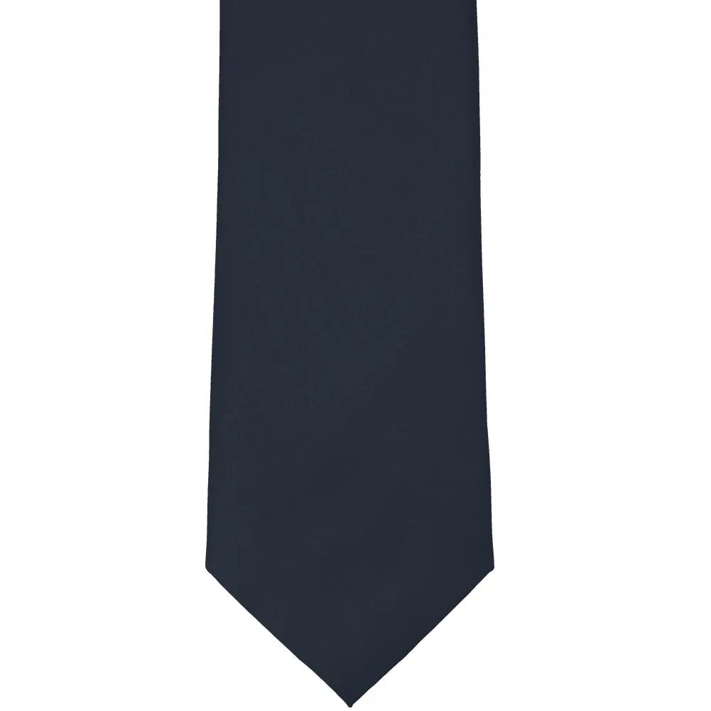 Dark Navy Blue Solid Color Necktie