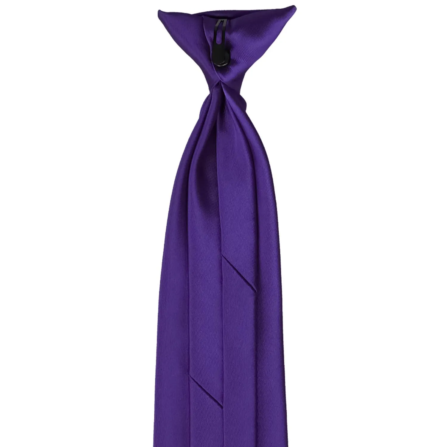 Dark Purple Solid Color Clip-On Tie