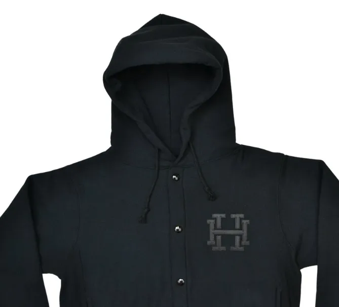 HH Champion Snap Front Hooded Sweatshirt - Black