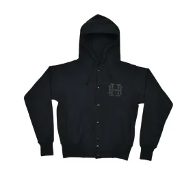 HH Champion Snap Front Hooded Sweatshirt - Black