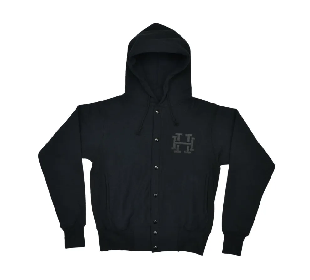 HH Champion Snap Front Hooded Sweatshirt - Black