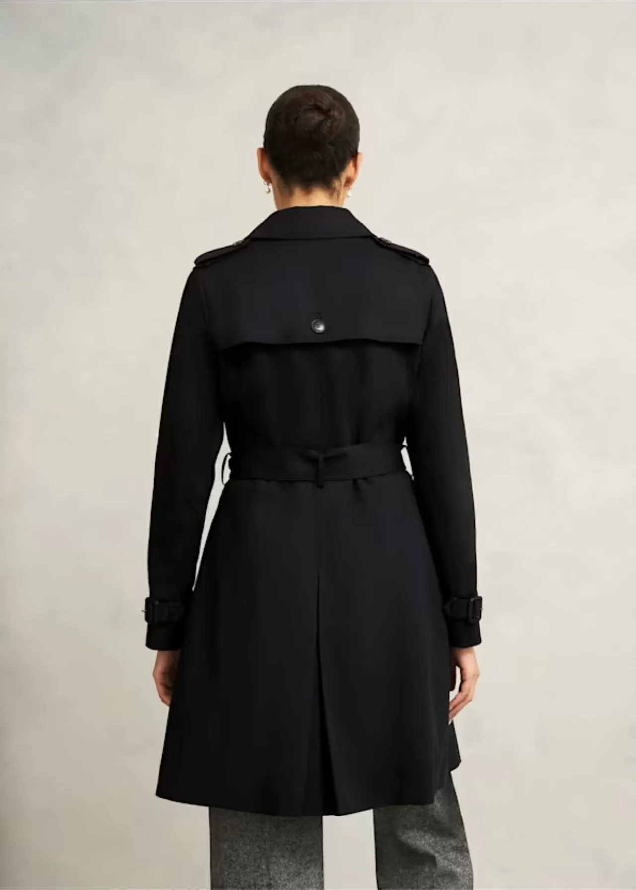 Hobbs Skylar Shower Resistant Trench Coat Black