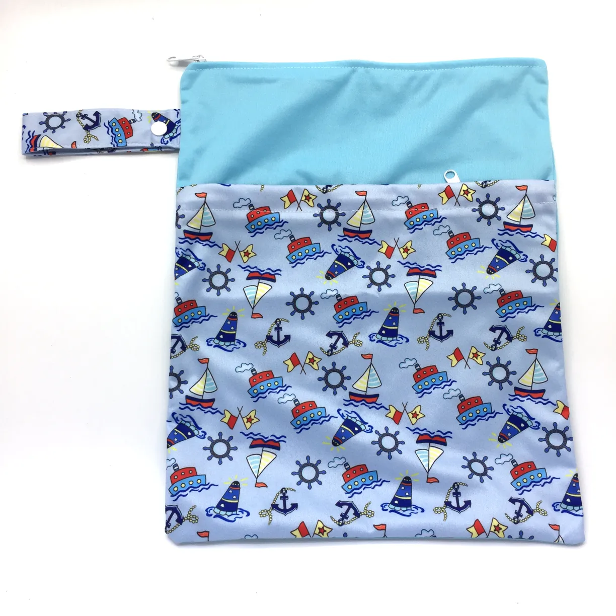 Large Wetbag (Strip) - Blue Ships Ahoy