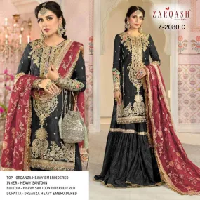 MARIYA Z-2080 EMBROIDERED SUIT