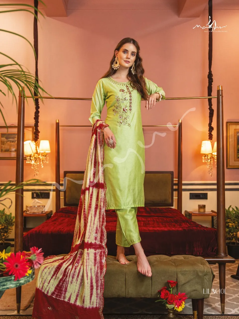 Mayur Lilac Designer Readymade Party Wear Suit