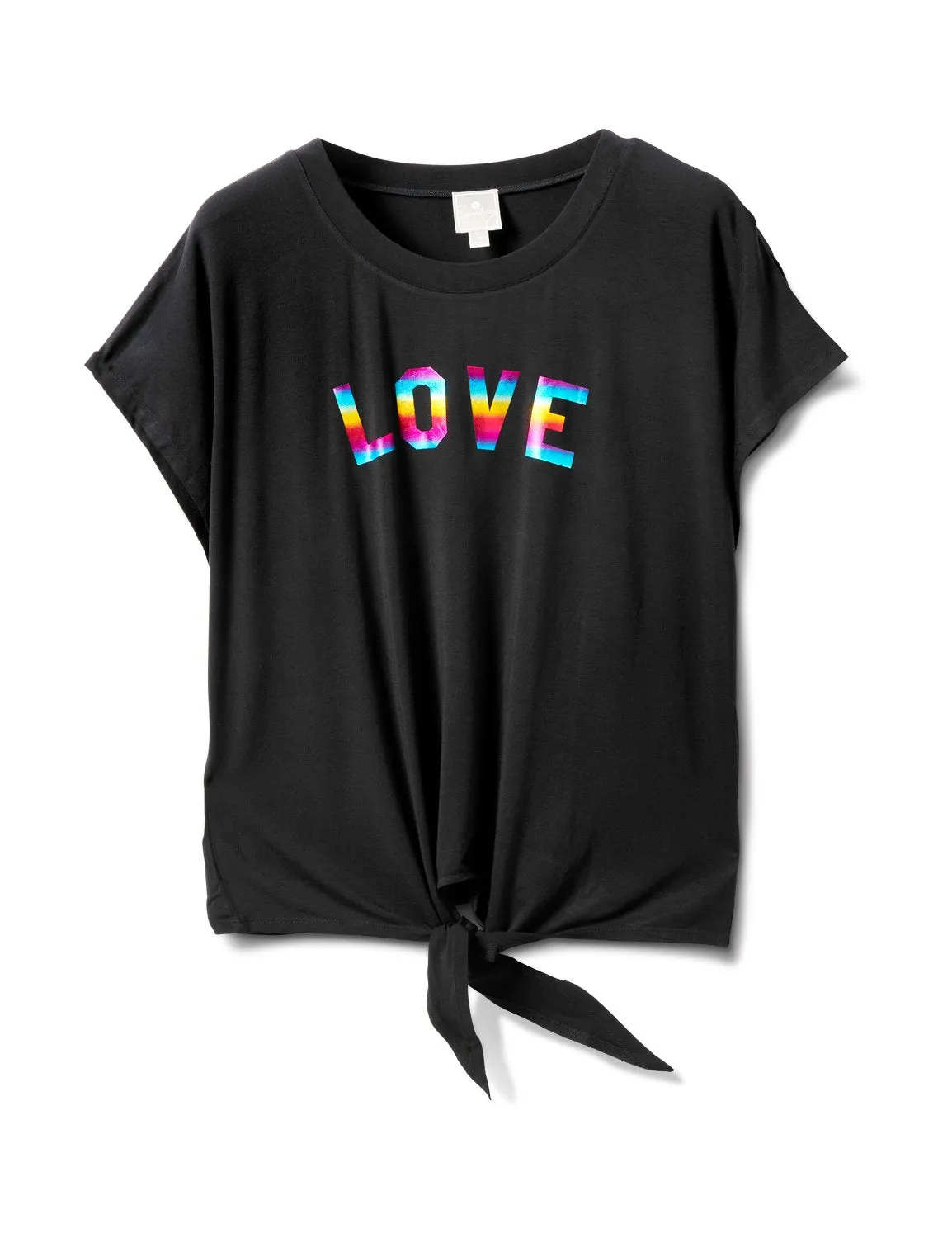 Ombree "Love "Tie Front Knit Top