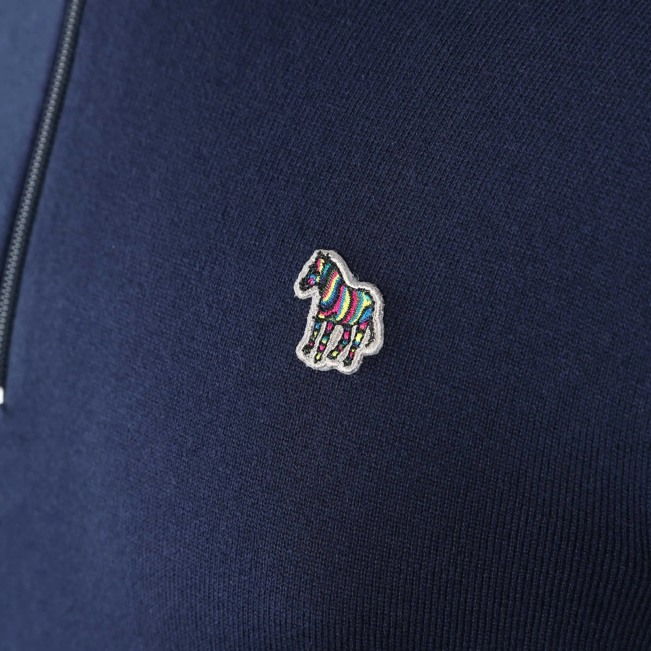 Paul Smith Zip Neck Zeb Bad Knitwear in Navy