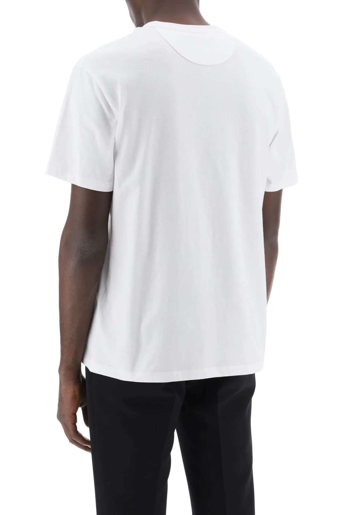 "flower embroidered t-shirt 4V0MG01FA22 BIANCO