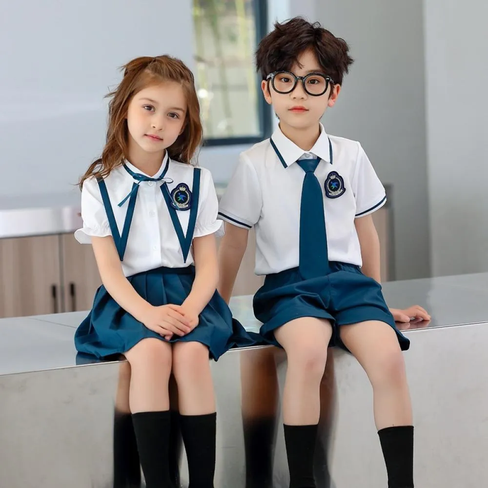 School Uniform Elementary School Summer Suit Wholesale Kids Clothes