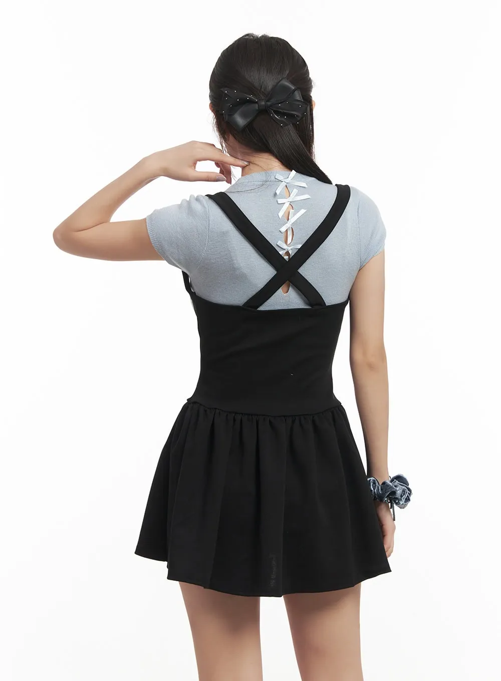 Suspender Flared Mini Dress CF520