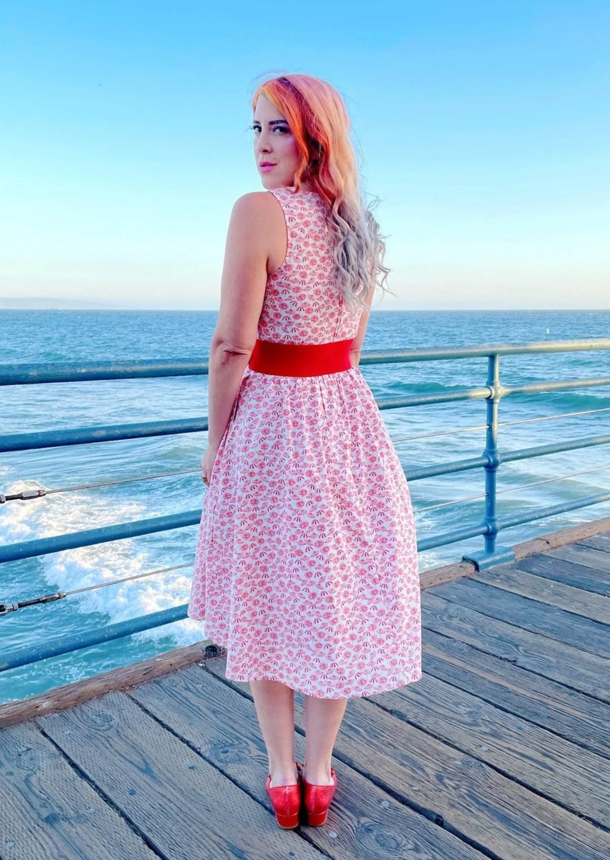 Umbrella Print Dress by Retrolicious