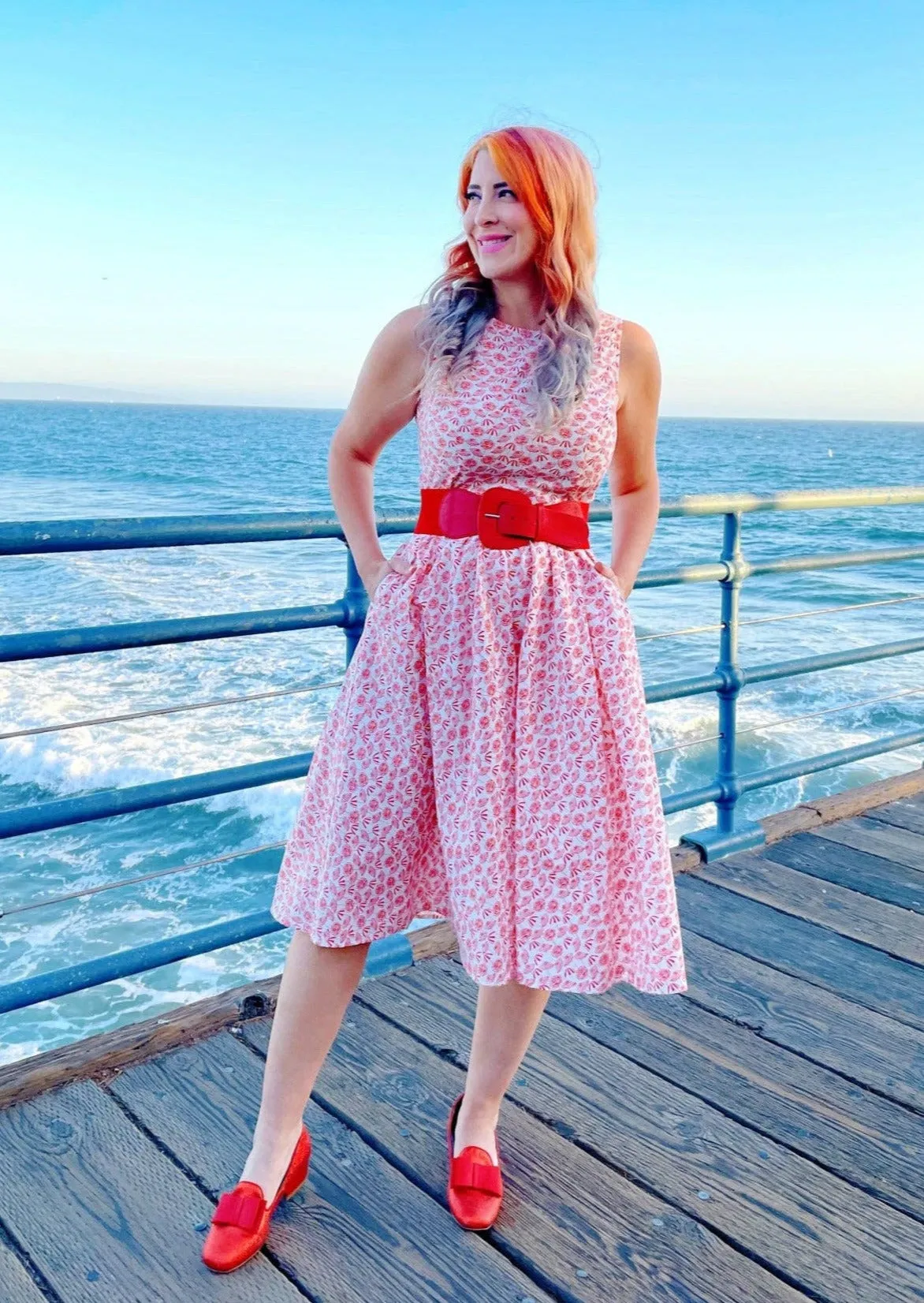 Umbrella Print Dress by Retrolicious