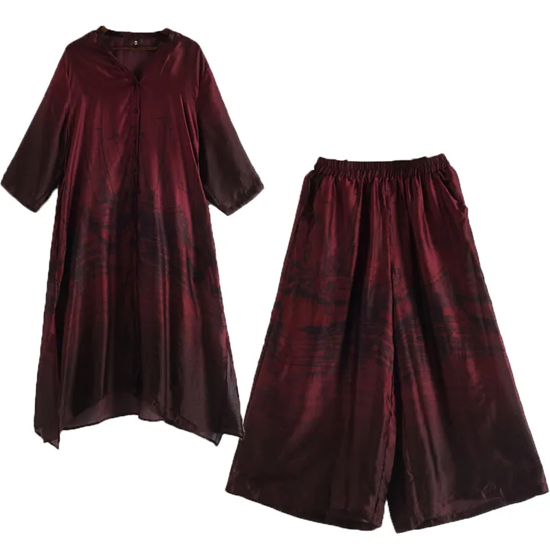 Women Summer Suits Loose Women Wide Legs ATM962308
