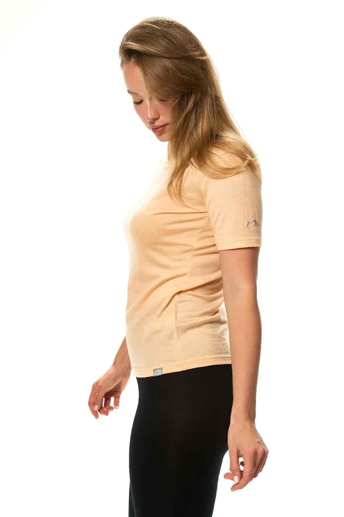 Women's Merino T-shirt 165 Peach | Crewneck