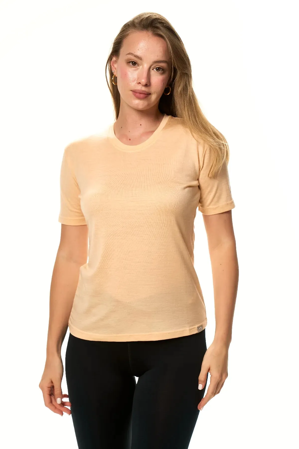 Women's Merino T-shirt 165 Peach | Crewneck